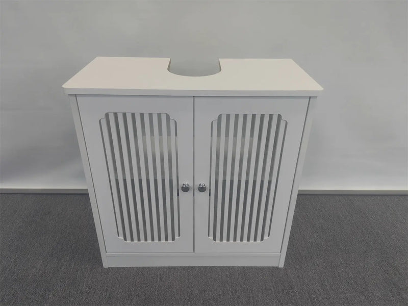 Louvered Double-Door Floor-Standing Bathroom Vanity by HouseOfZazla