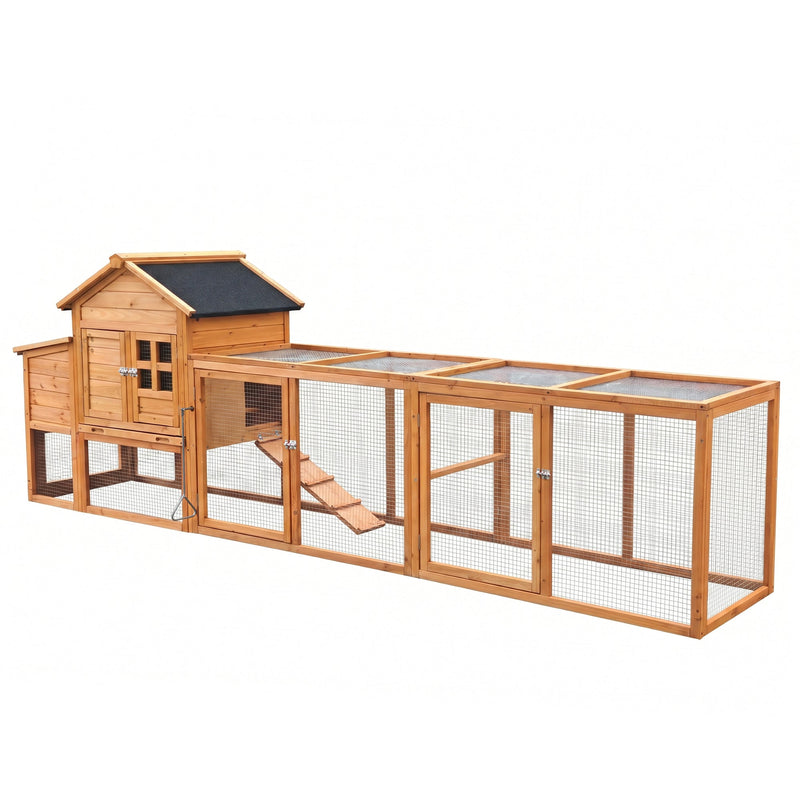 Large Chicken Coop with Nest Box and Run by HouseOfZazla