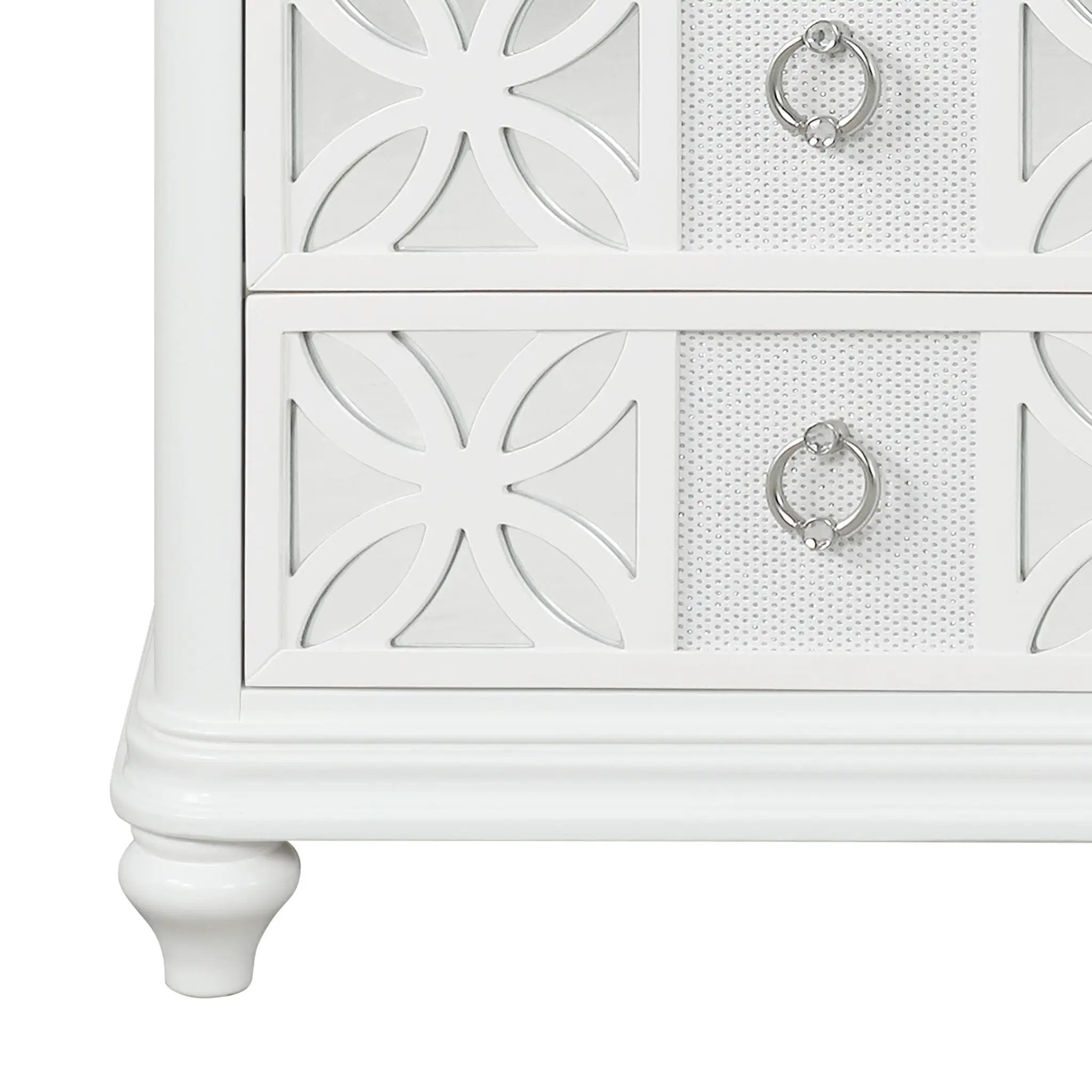 Abigale - 2 Drawer Nightstand With LED - White by HouseOfZazla