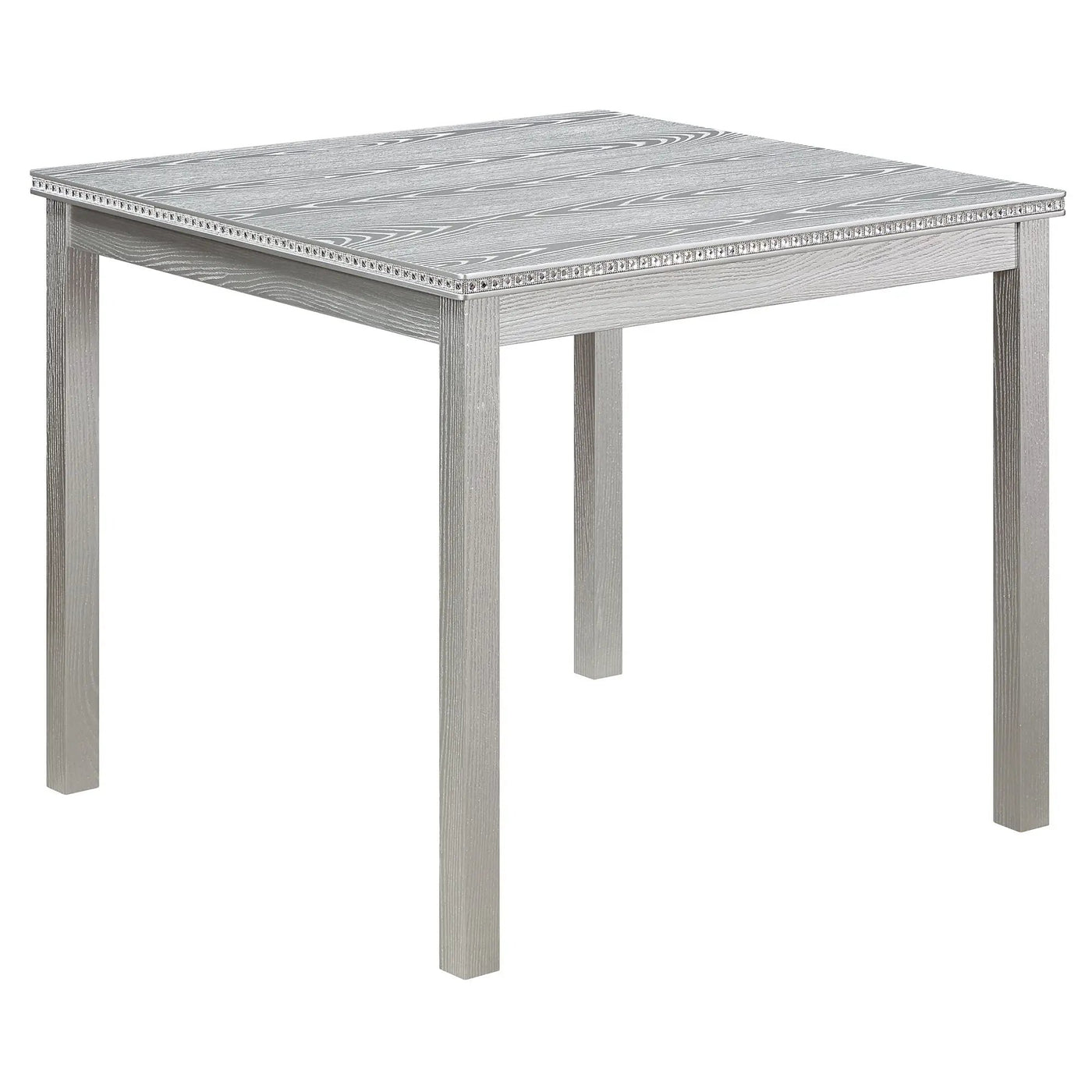 5 Pieces Wooden Dining Table Set, Square Table And 4 Upholstered Chairs by HouseOfZazla