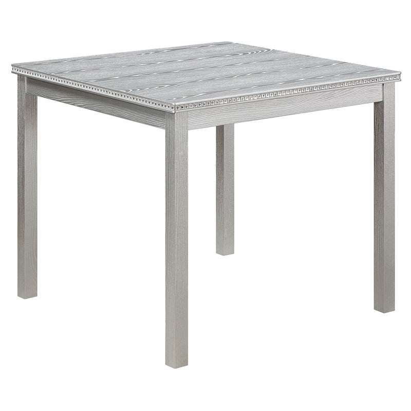 5 Pieces Wooden Dining Table Set, Square Table And 4 Upholstered Chairs by HouseOfZazla