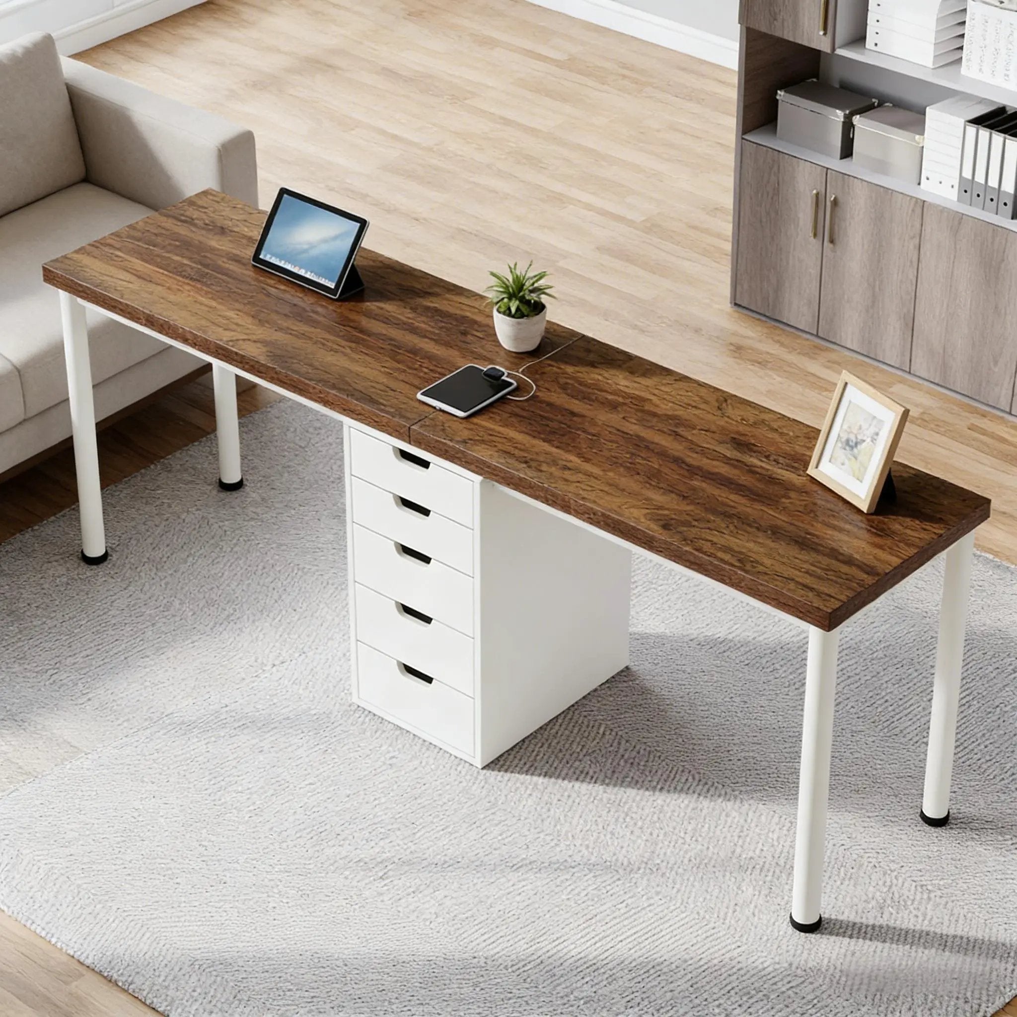 Two Person Computer Desk, Workstation by HouseOfZazla