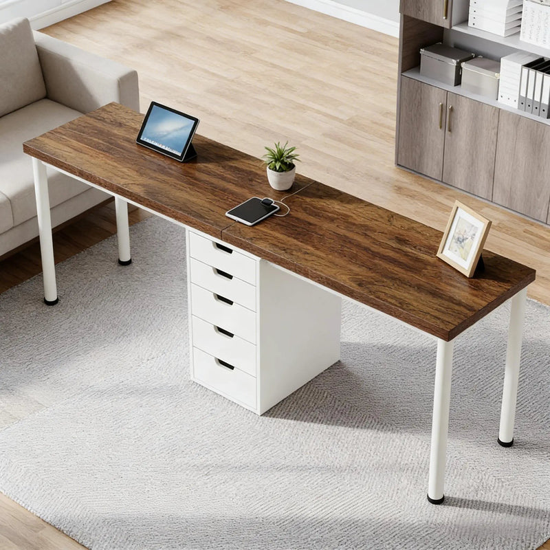 Two Person Computer Desk, Workstation by HouseOfZazla
