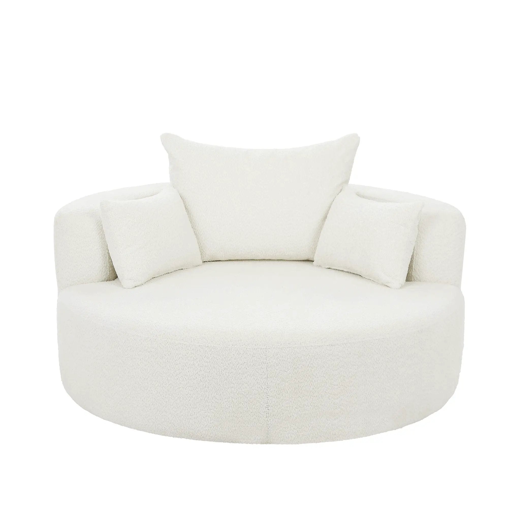 360° Swivel Chair Accent Barrel Chair With Removable Pillows by HouseOfZazla
