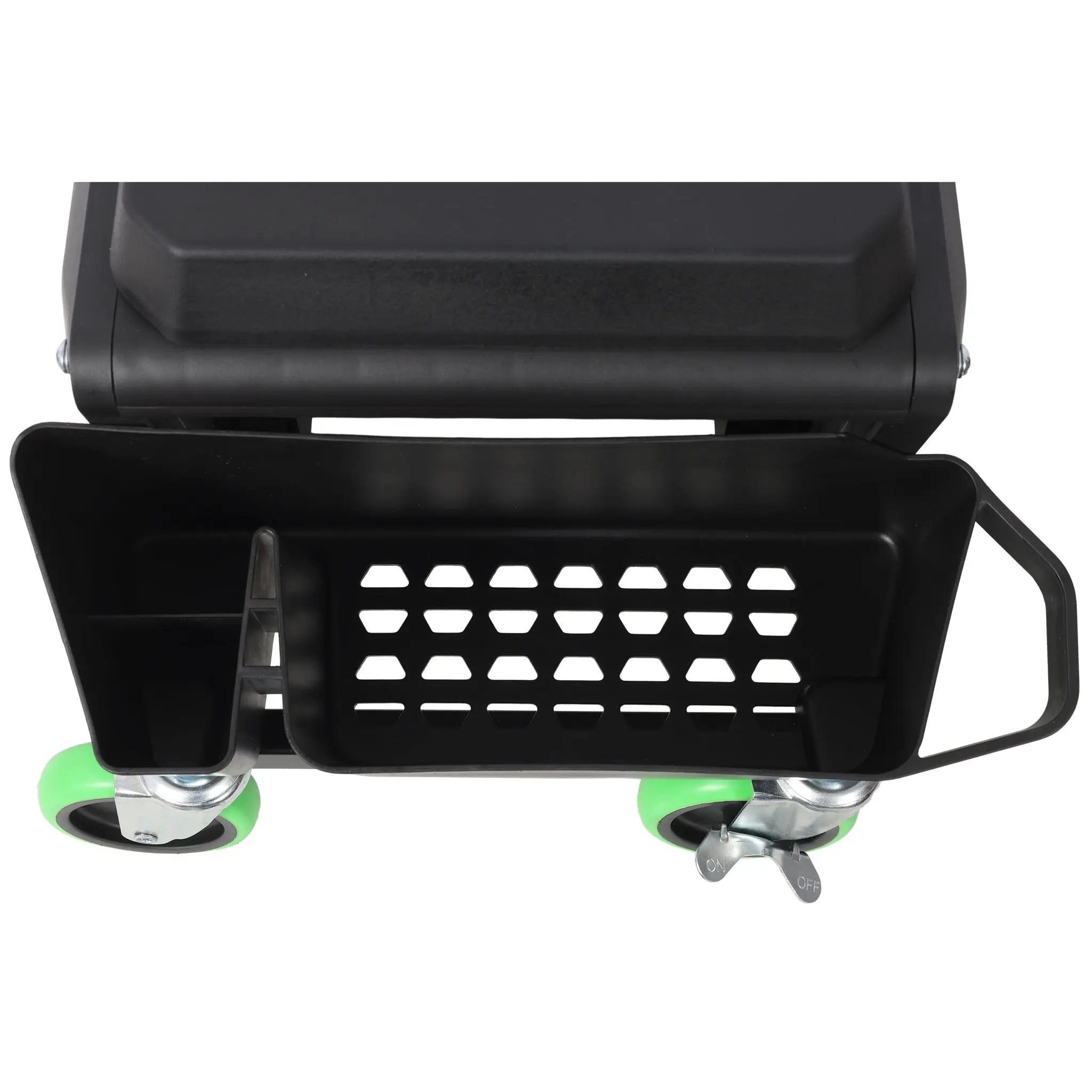 Heavy Duty Mechanic Stool With Wheels And Soft Rubber Cushion And 330Lbs Capacity - Green by HouseOfZazla