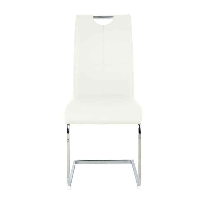 Modern Dining Chairs With Padded Seat And Metal Legs