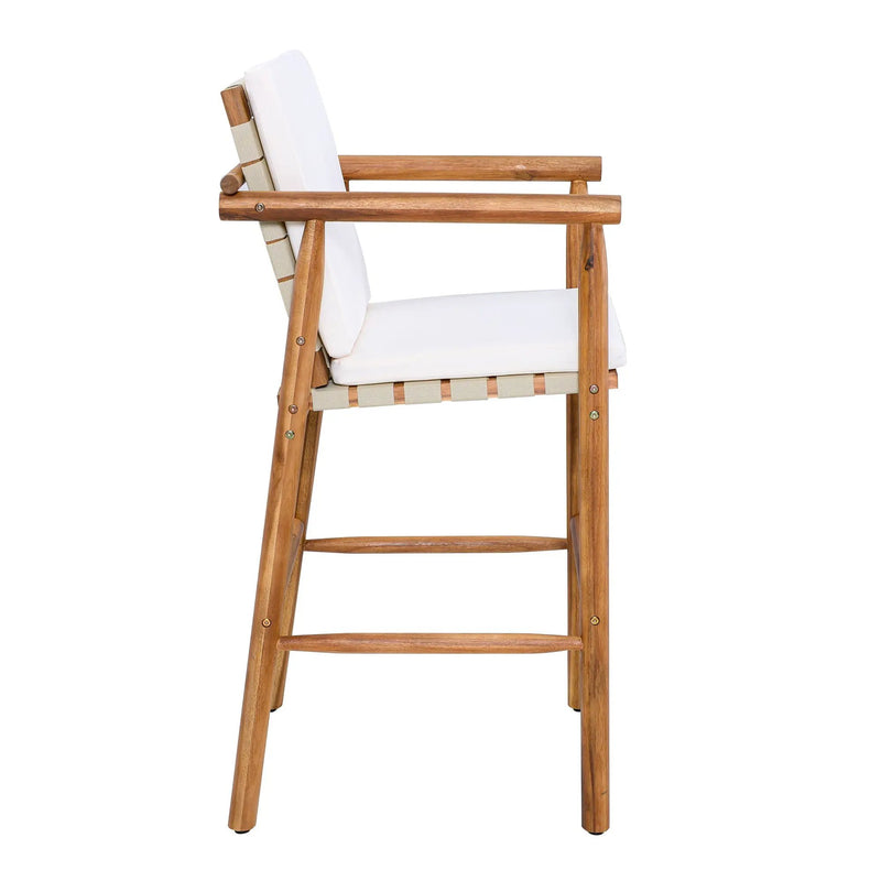 Outdoor Counter Height Bar Stools Set of 2 with Cushions by HouseOfZazla