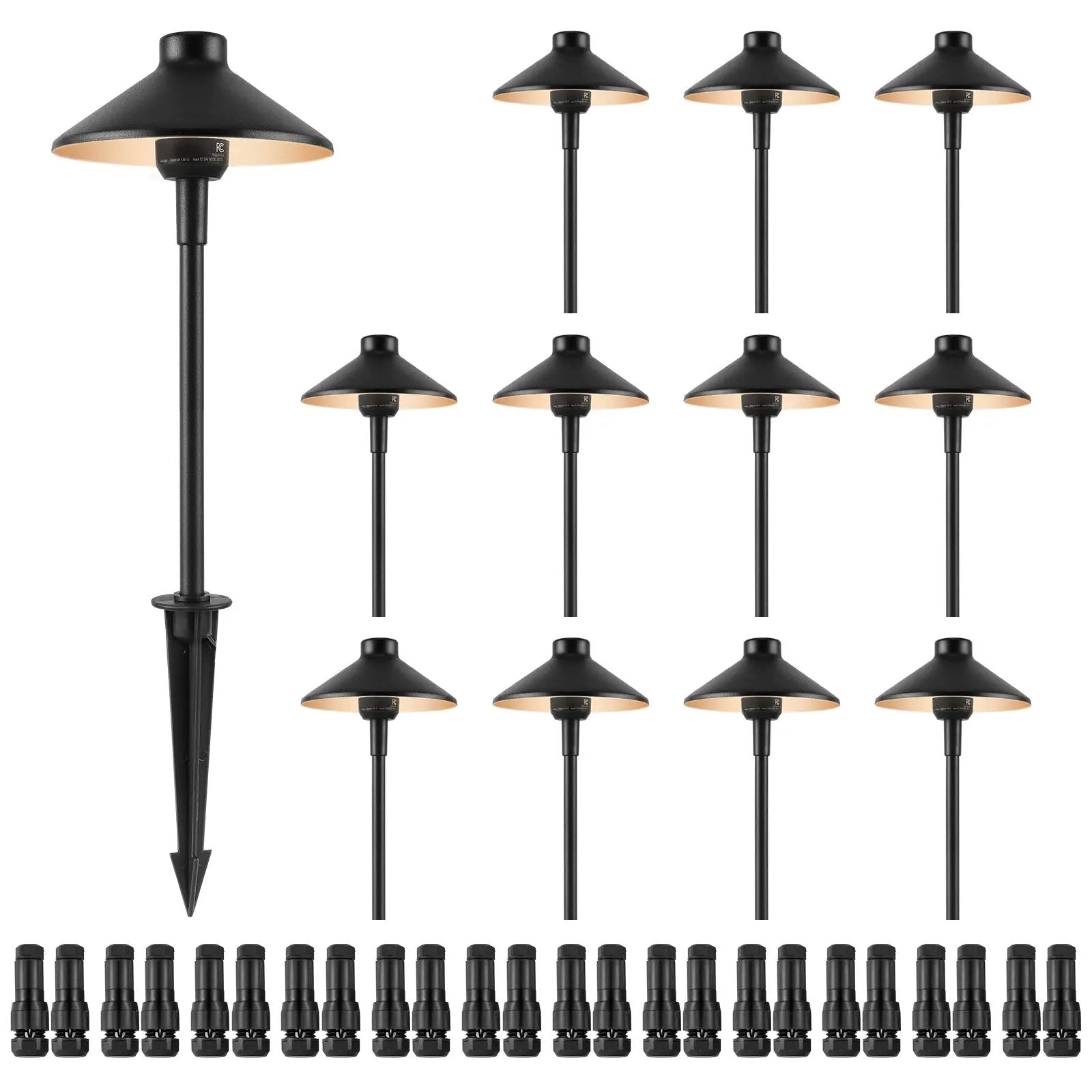 12 Pack Low Voltage Landscape Path Lights by HouseOfZazla