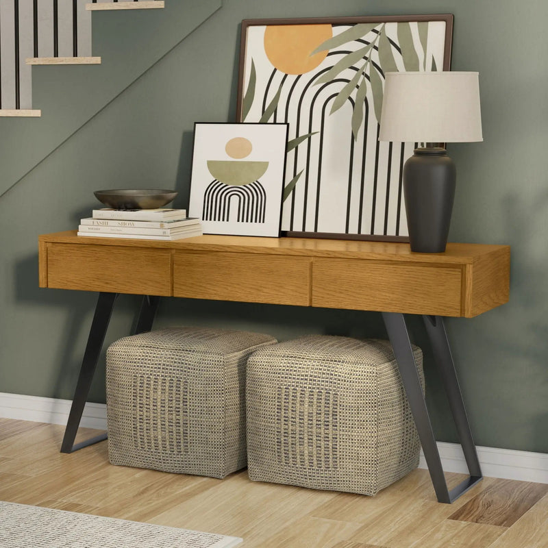 Lowry - Console Sofa Table - Oak by HouseOfZazla