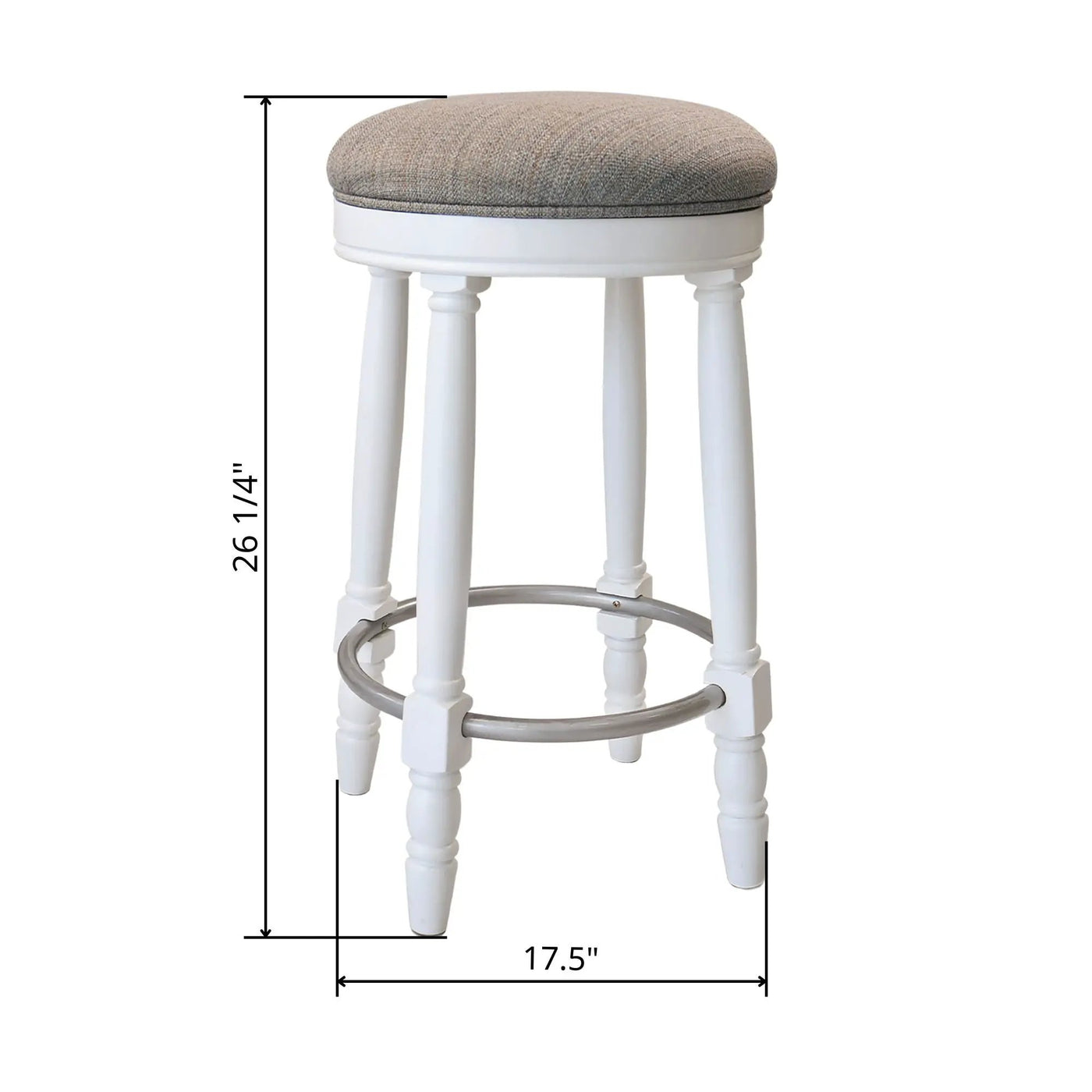 360° Swivel Wooden Barstools With Upholstered Seat, Counter Height (Set of 2) by Unique Piece Furniture