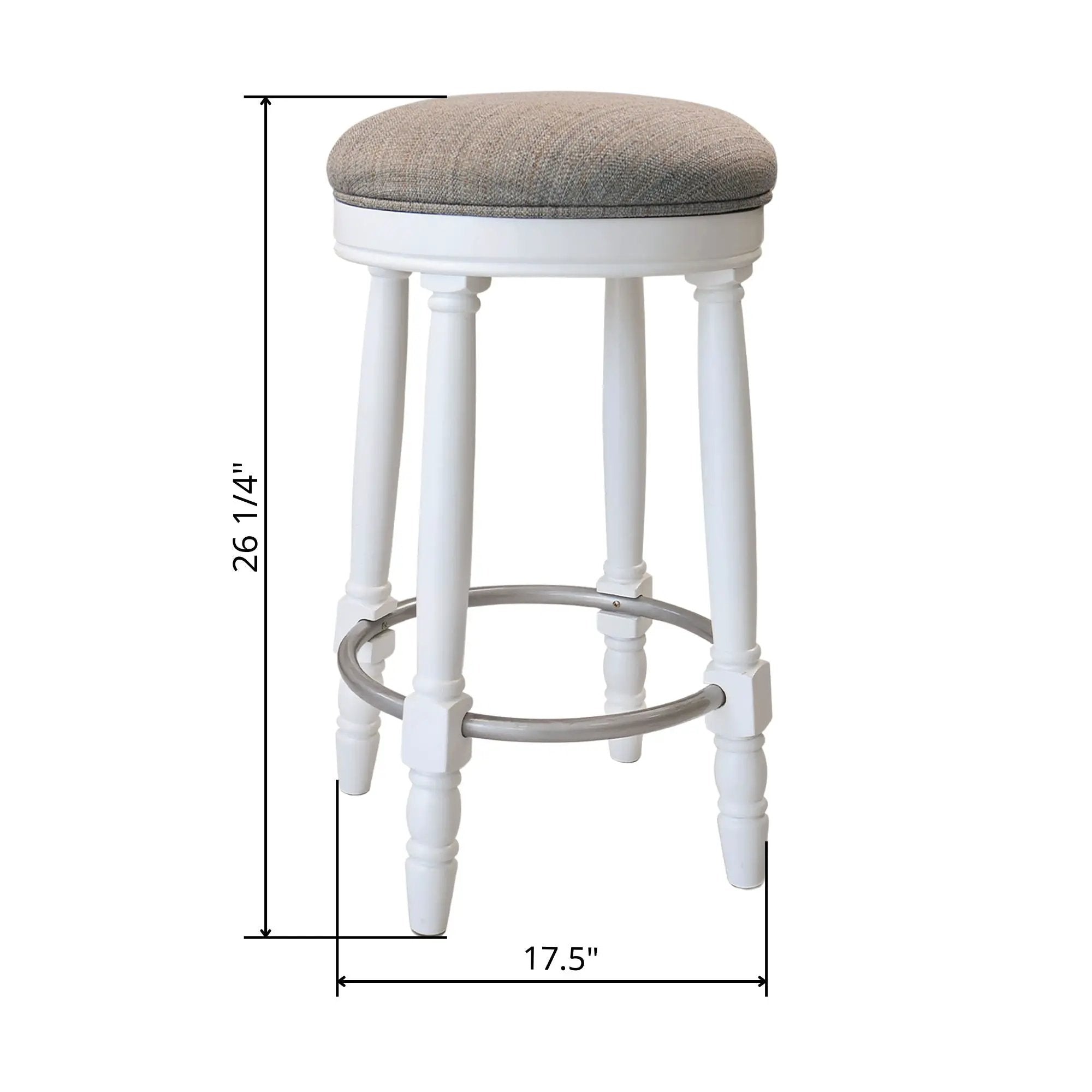 360° Swivel Wooden Barstools With Upholstered Seat, Counter Height (Set of 2) by Unique Piece Furniture