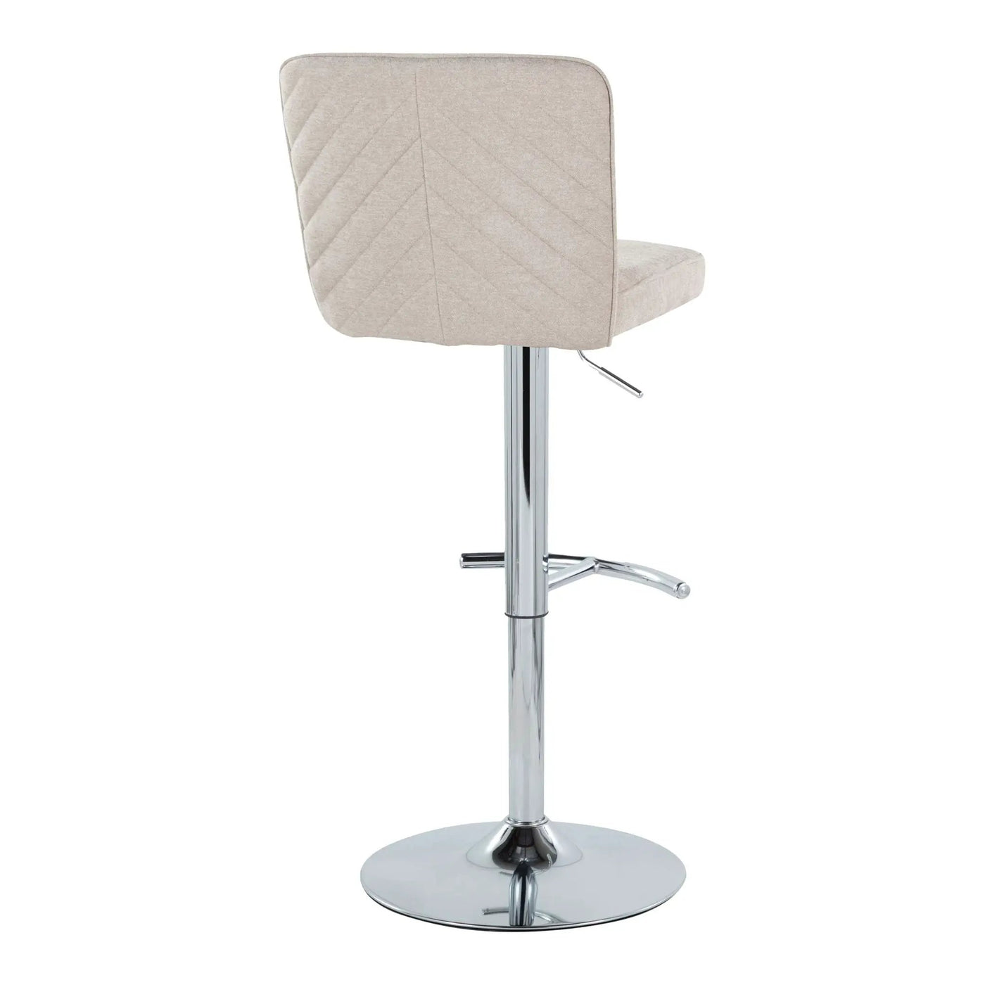 Henry - Contemporary Adjustable Barstool With Swivel & Rounded T Footrest (Set of 2) by HouseOfZazla