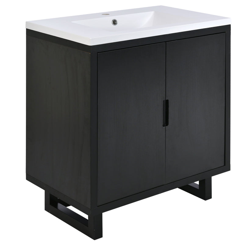 Bathroom Vanity Set With Sink, Combo Cabinet, Bathroom Storage Cabinet, Solid Wood Frame by HouseOfZazla