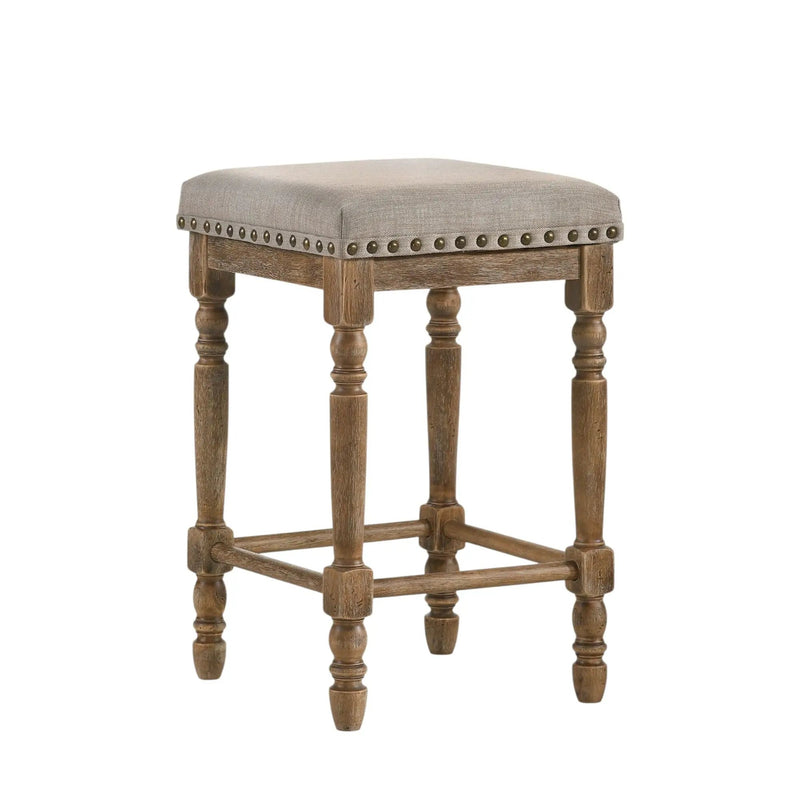 Farsiris - Weathered Counter Height Stool (Set 2) - Beige by Unique Piece Furniture