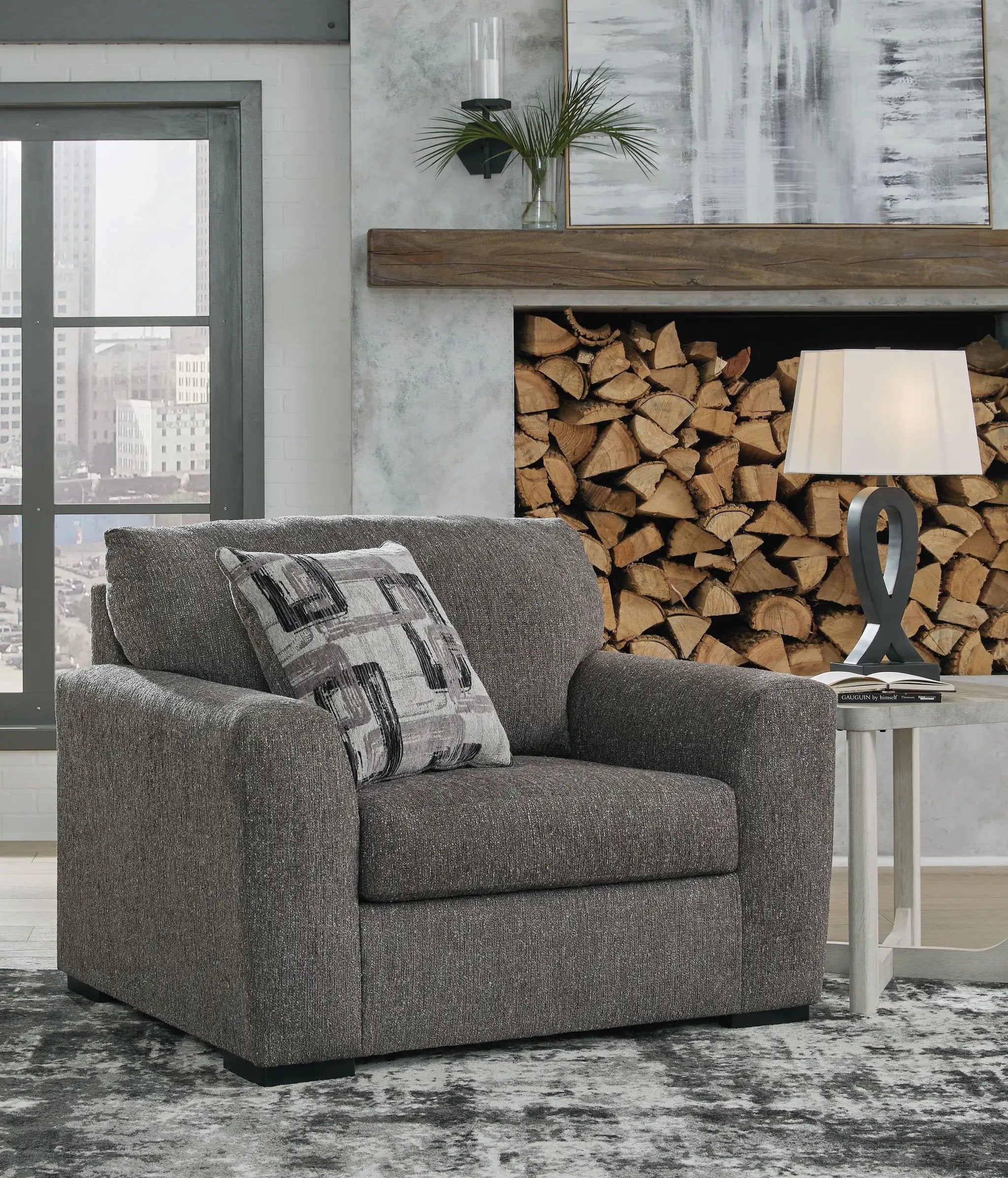 Gardiner - Chair And A Half - Pewter by Unique Piece Furniture