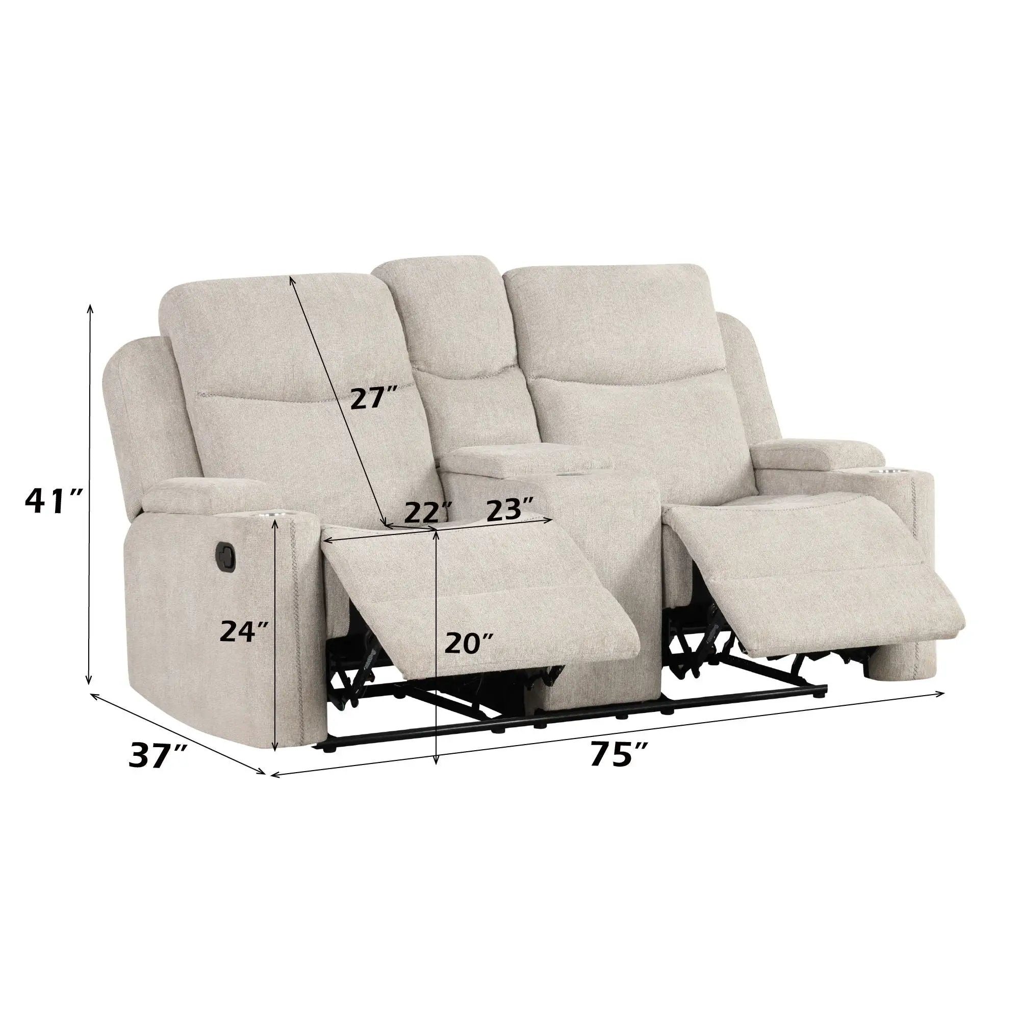 Galya - 3 Piece Living Room Set Sofa Loveseat Chair - Light Gray by HouseOfZazla