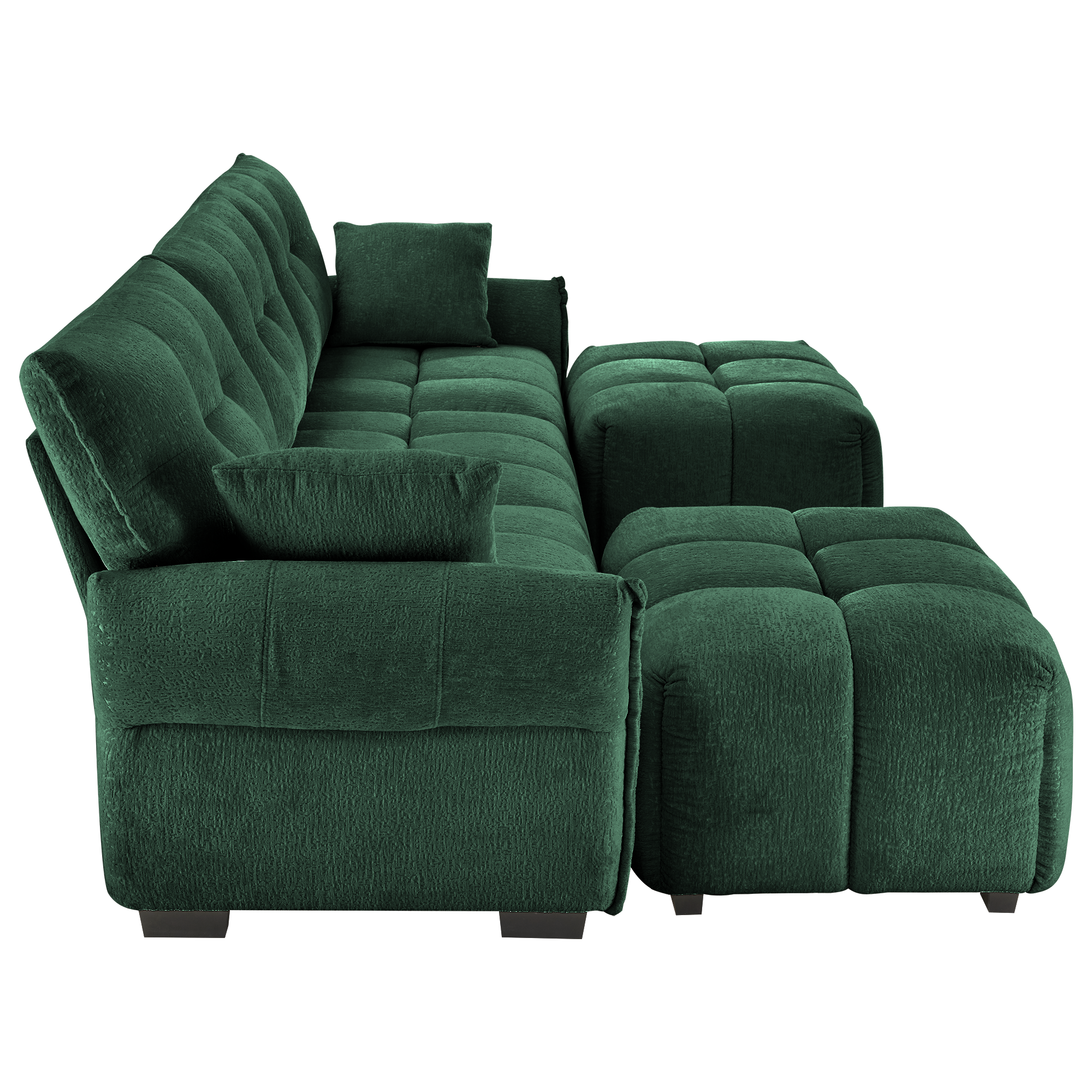 3 Seater Sofa Set With Ottoman And Throw Pillows by HouseOfZazla