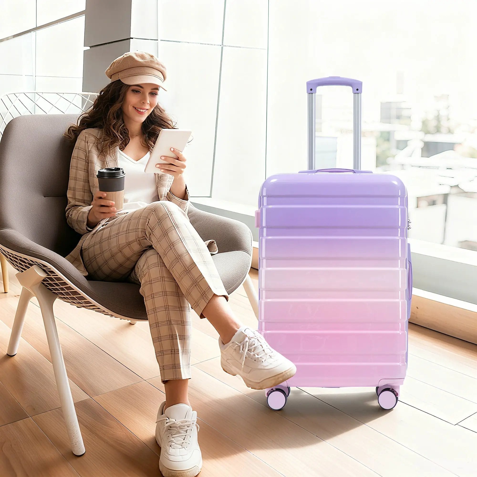 20'/24'/28' 3-Piece PC Spinner Wheel Luggage Set by HouseOfZazla