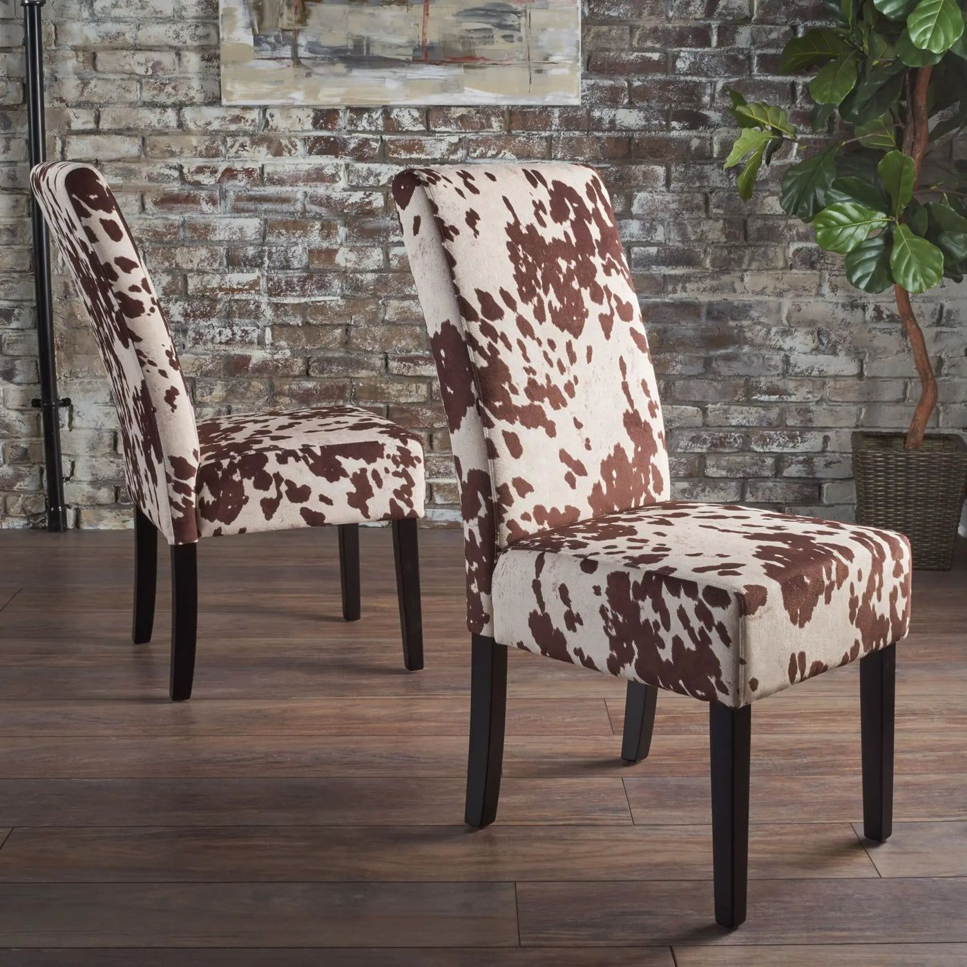 Contemporary Dining Chair With Rubberwood Legs (Set of 2) by HouseOfZazla