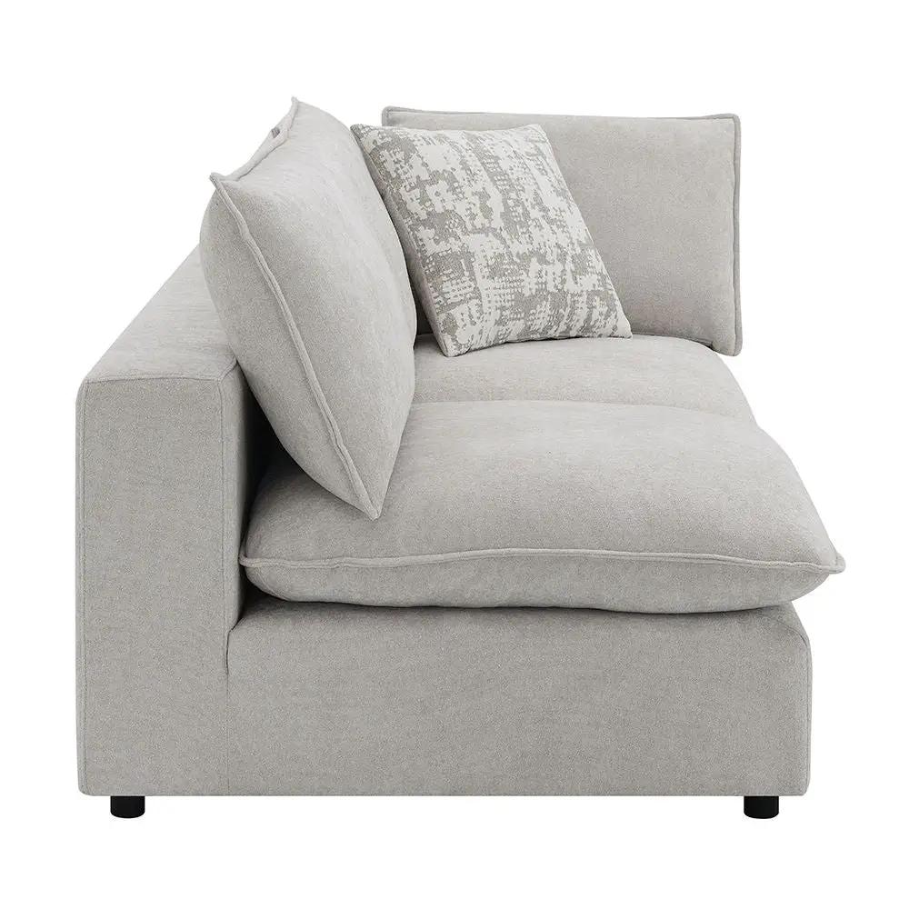 Marisa - Modular RF Loveseat With 2 Pillows - Beige Boucle by Unique Piece Furniture