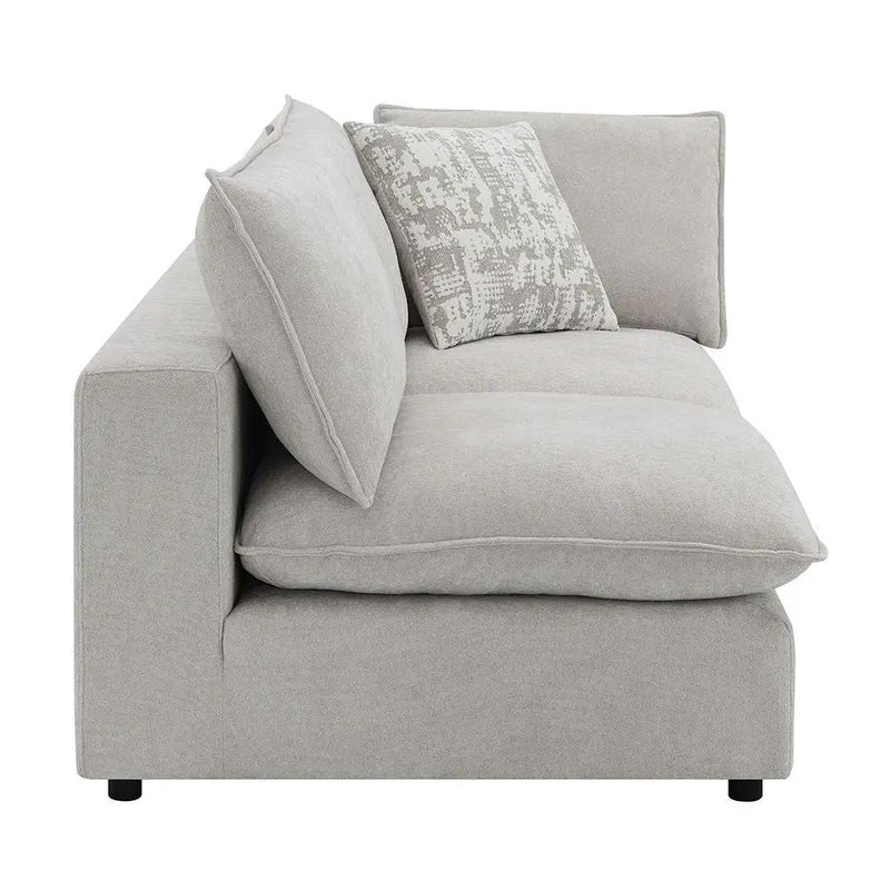 Marisa - Modular RF Loveseat With 2 Pillows - Beige Boucle by Unique Piece Furniture