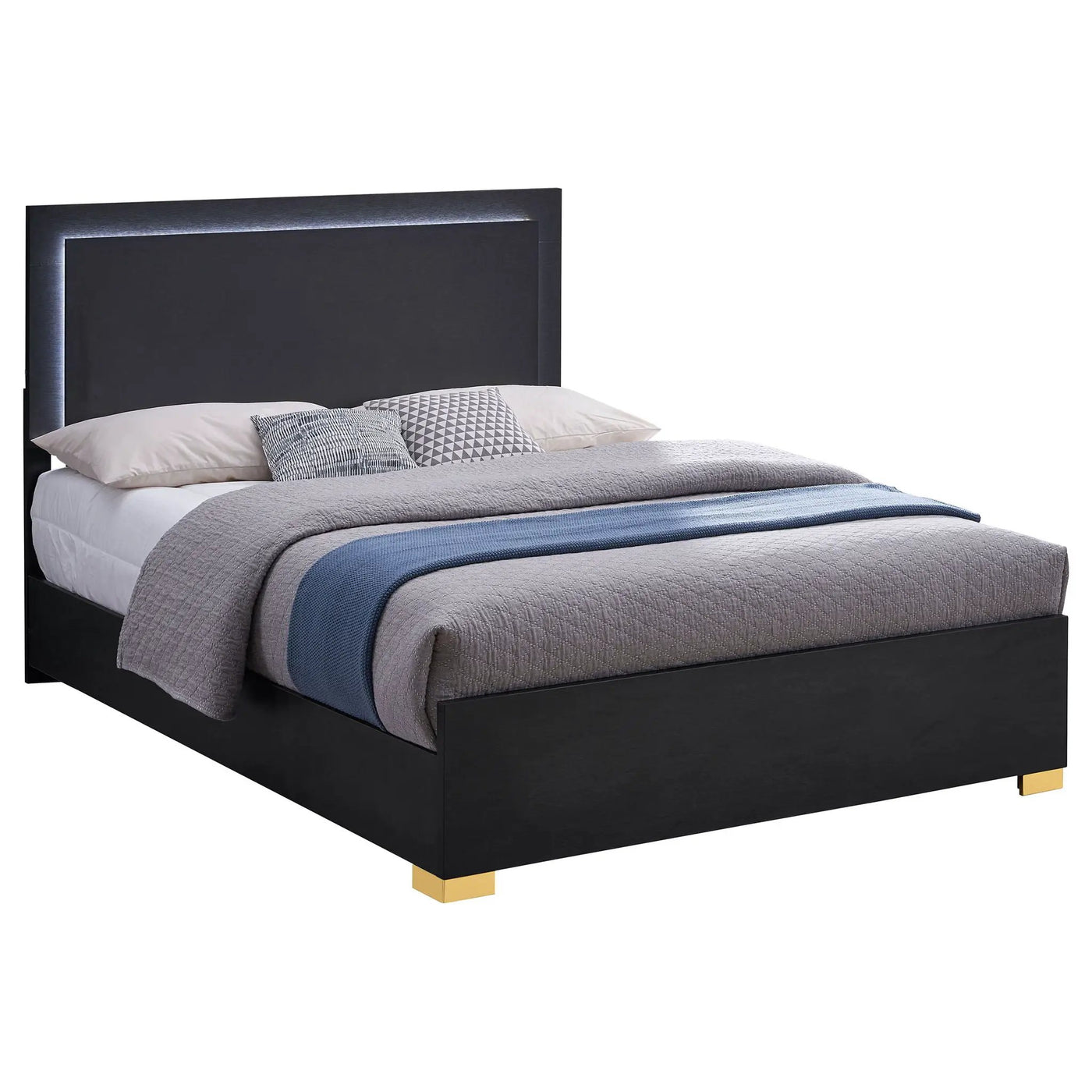 Jeremiah - LED Panel Bed With Touch Controlled Lighting by HouseOfZazla