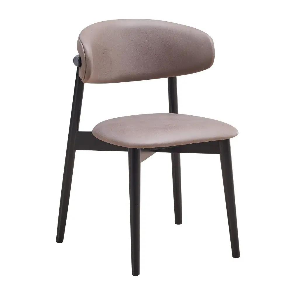 Lanae - Side Chair (Set of 2) - Coffee Polish Microfiber & Black by Unique Piece Furniture