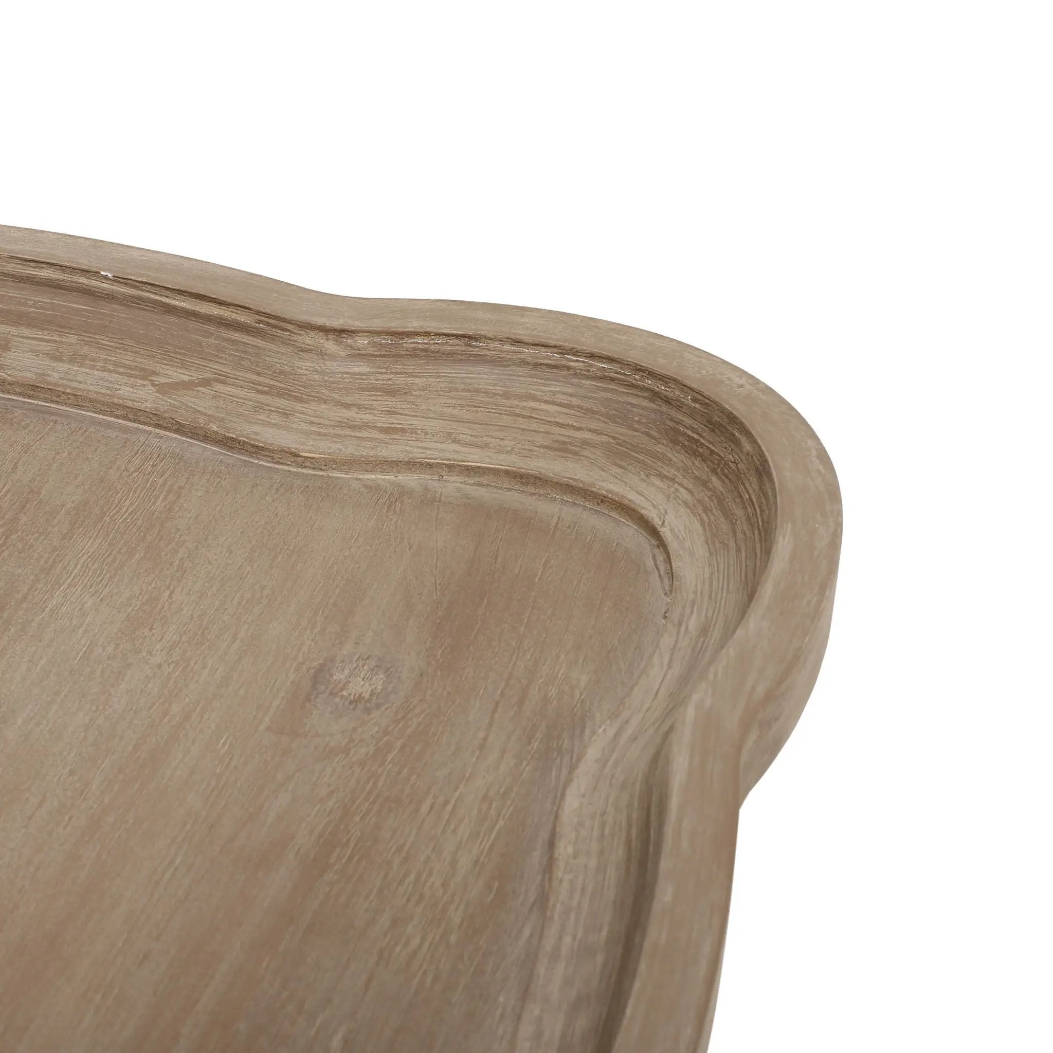French Country Accent Table With Hourglass Design - Natural by HouseOfZazla