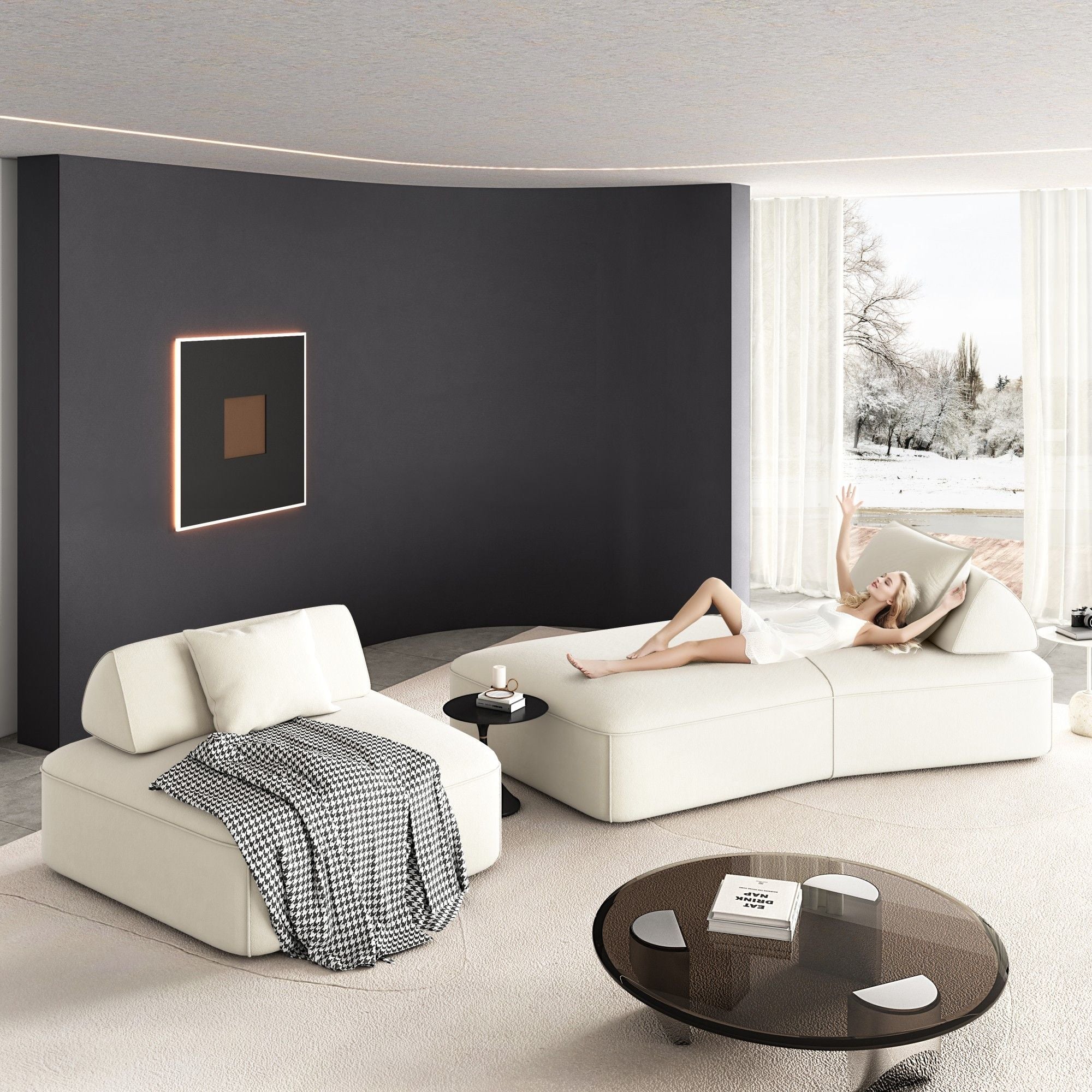Modern Luxury Oversized Modular Sectional Sofa Set by HouseOfZazla