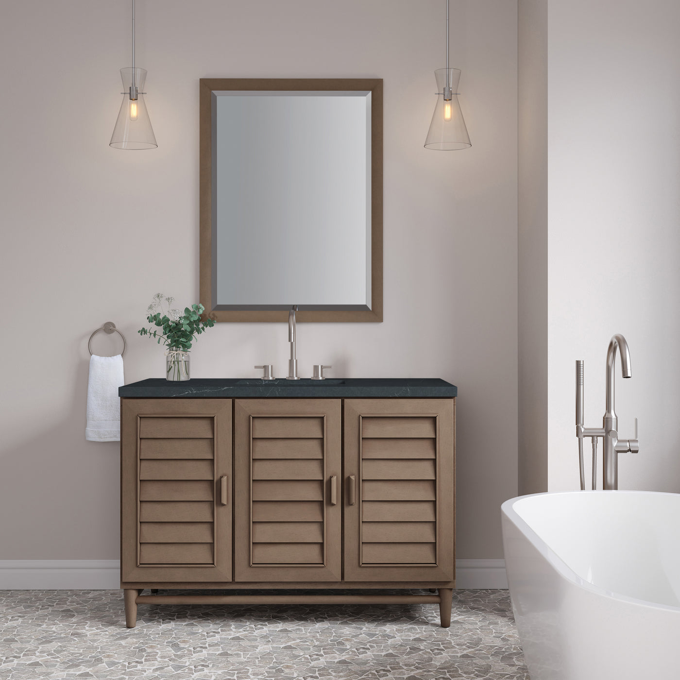 James Martin Portland 48" Single Bathroom Vanity, Whitewashed Walnut, view 34