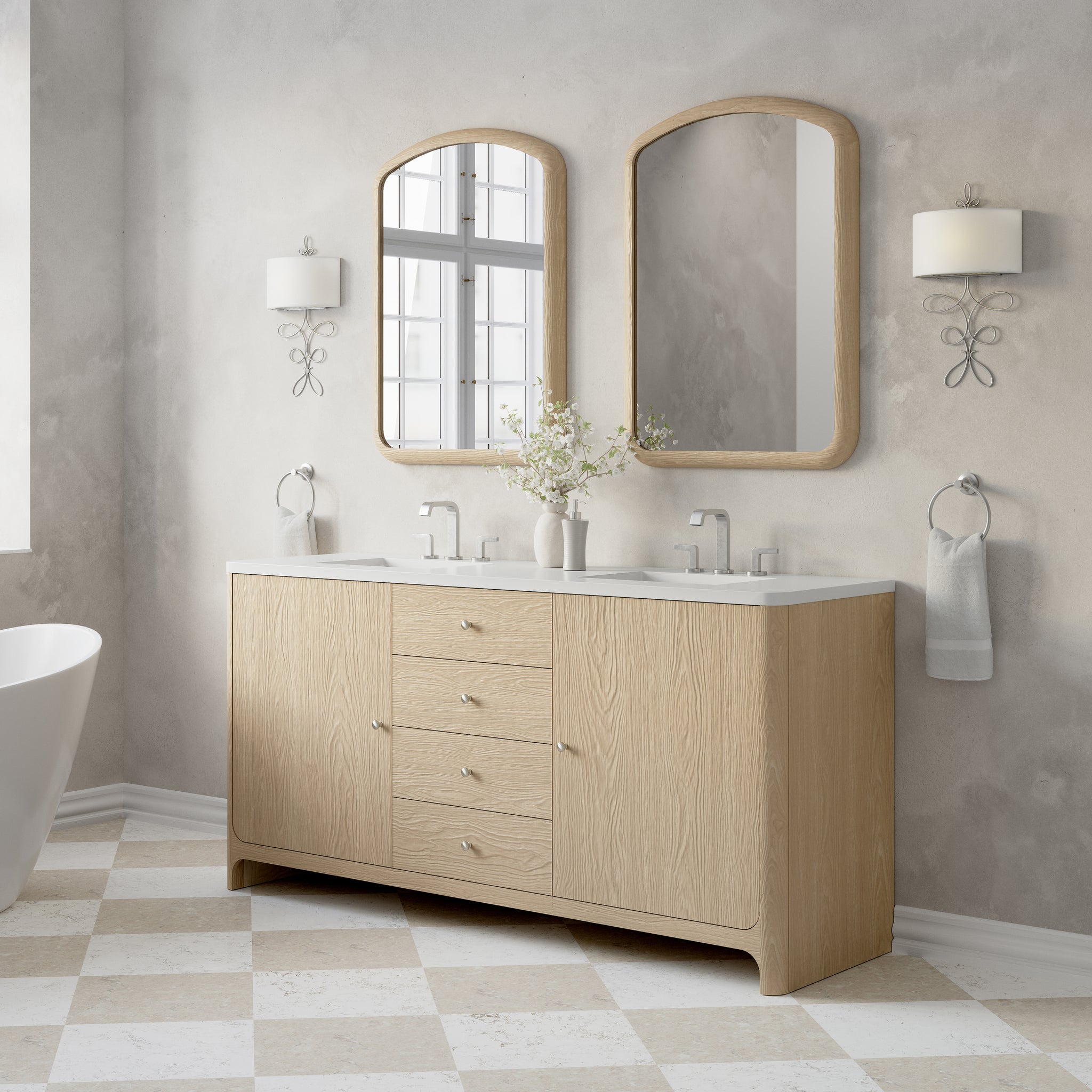 James Martin Gracyn 72" Double Bathroom Vanity, Coastal Driftwood, view 24
