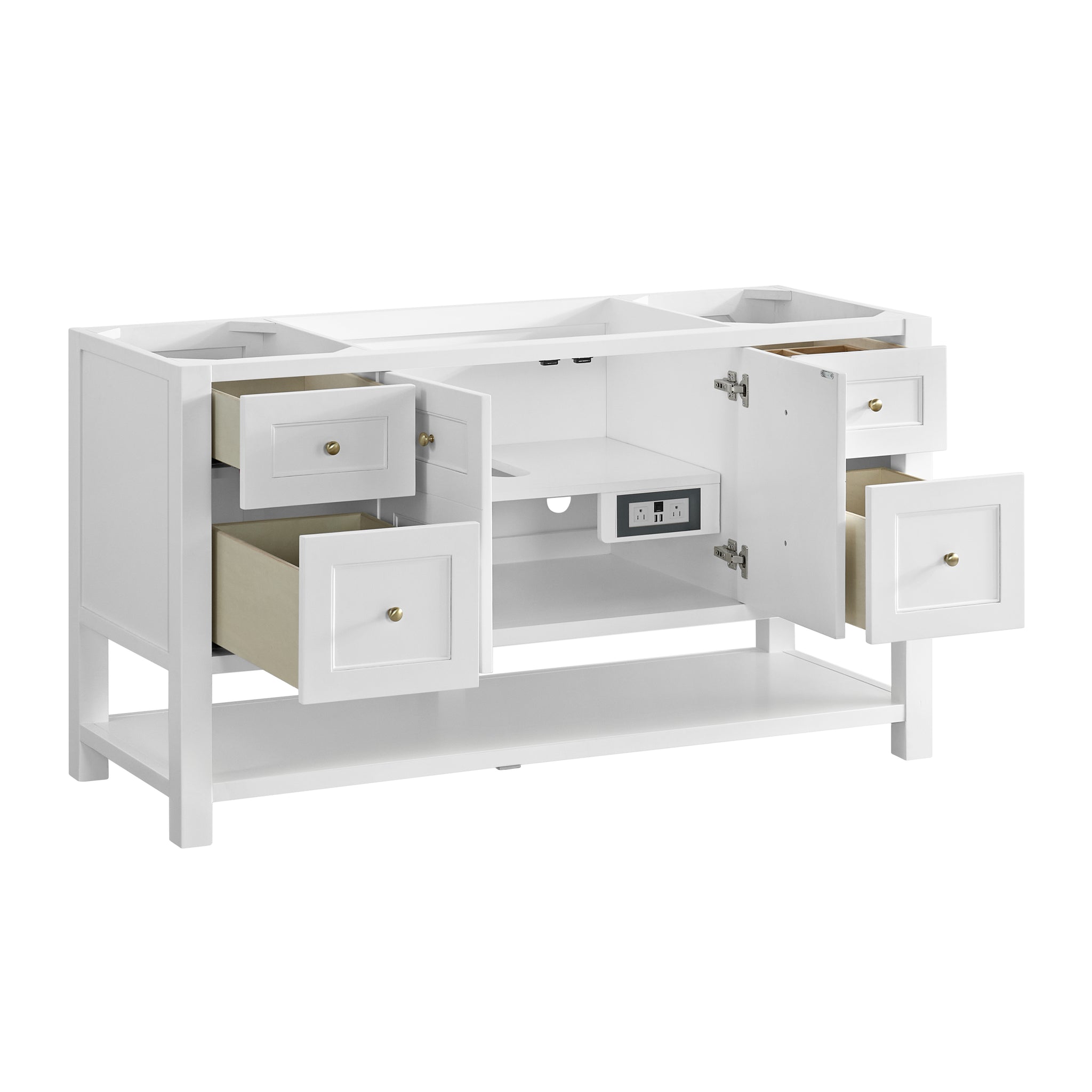 James Martin Breckenridge 60" Single Bathroom Vanity, Bright White, view 22