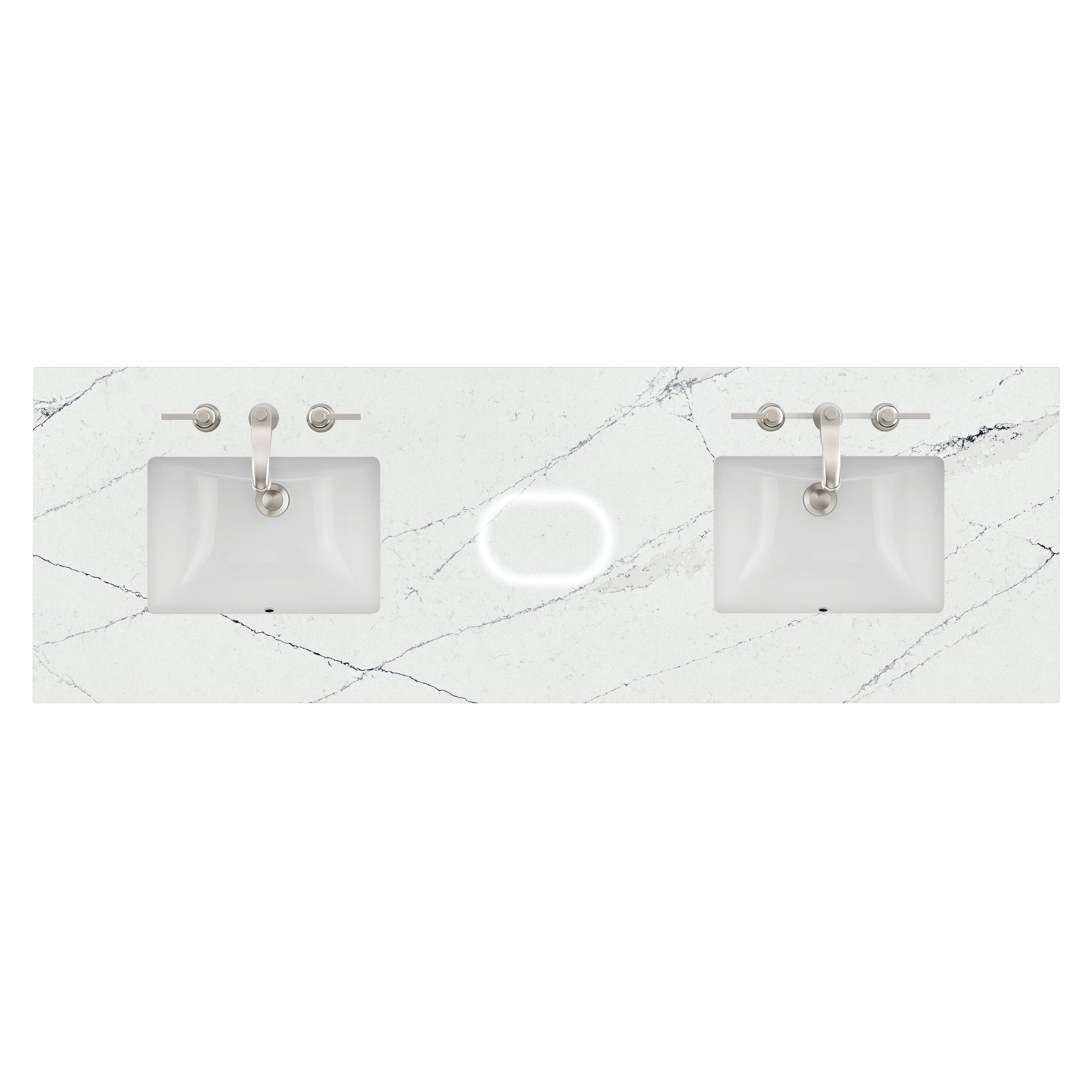 James Martin 72" Double Vanity Top with Ethereal Noctis (Silestone, FreePower) countertop