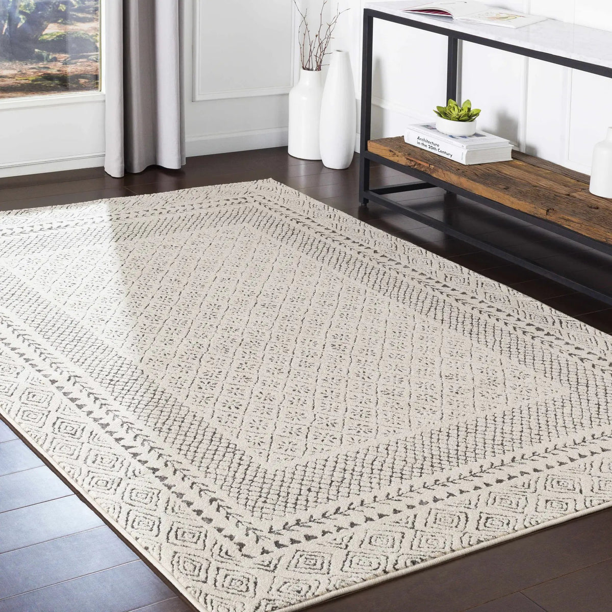 Burdette Soft Neutral Rug, installed in a room 4