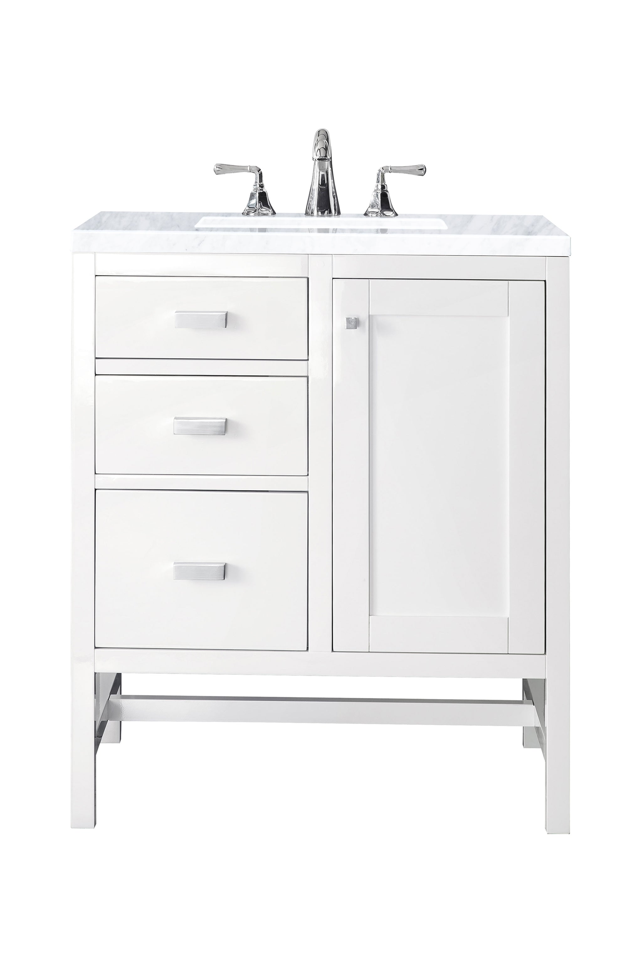 James Martin Addison 30" Single Bathroom Vanity, Glossy White, view 26