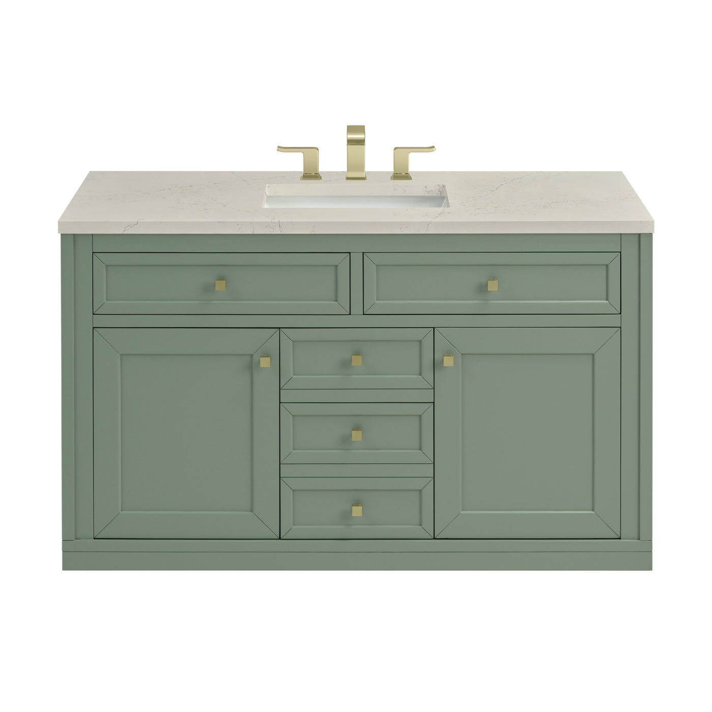 James Martin Chicago 48" Single Bathroom Vanity, Smokey Celadon, view 40
