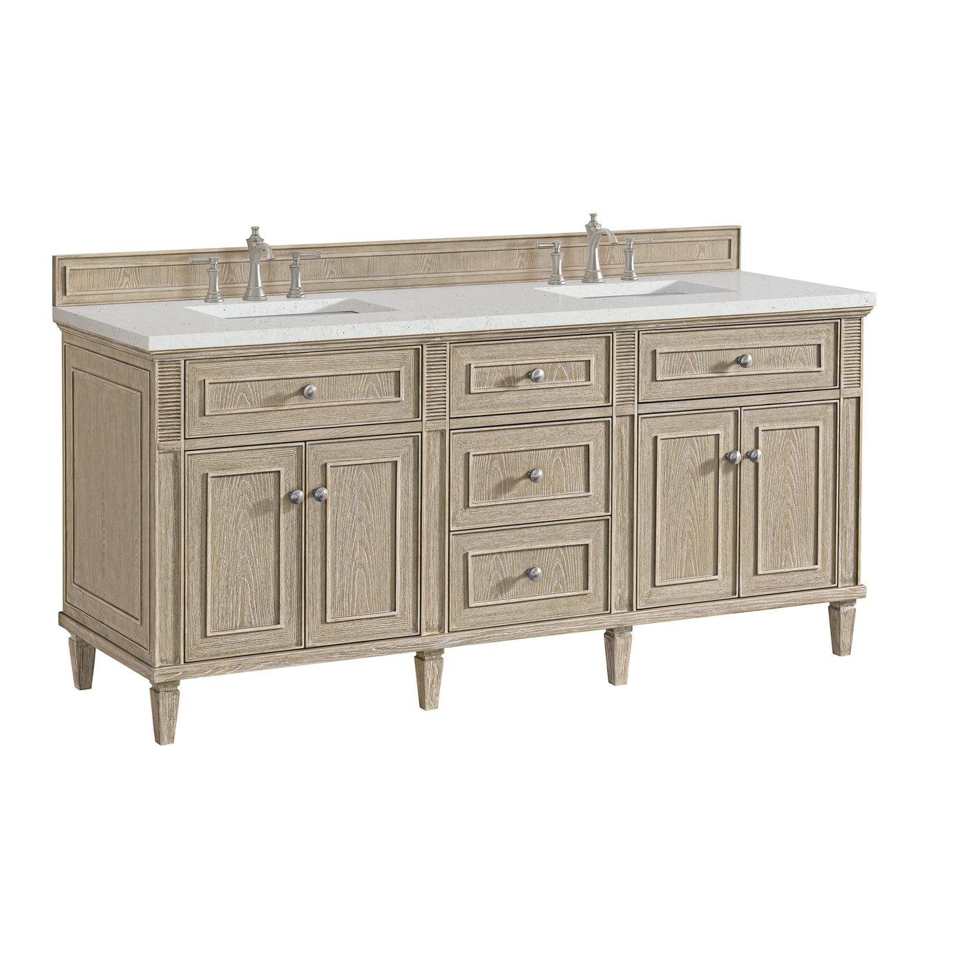 James Martin Lorelai 72" Double Bathroom Vanity, Whitewashed Oak, view 28