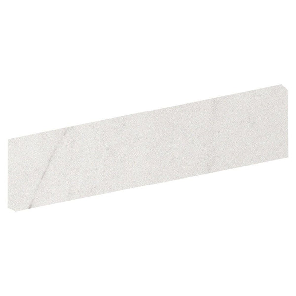 Bianco Crystal Polished Bullnose Marble Look Porcelain Base 4x24