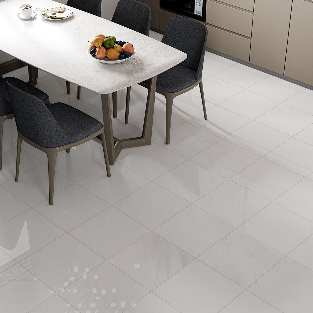 Bianco Dolomite Classic Polished Marble Tiles 12x12 Marble Polished 12x12 Tiles — 3