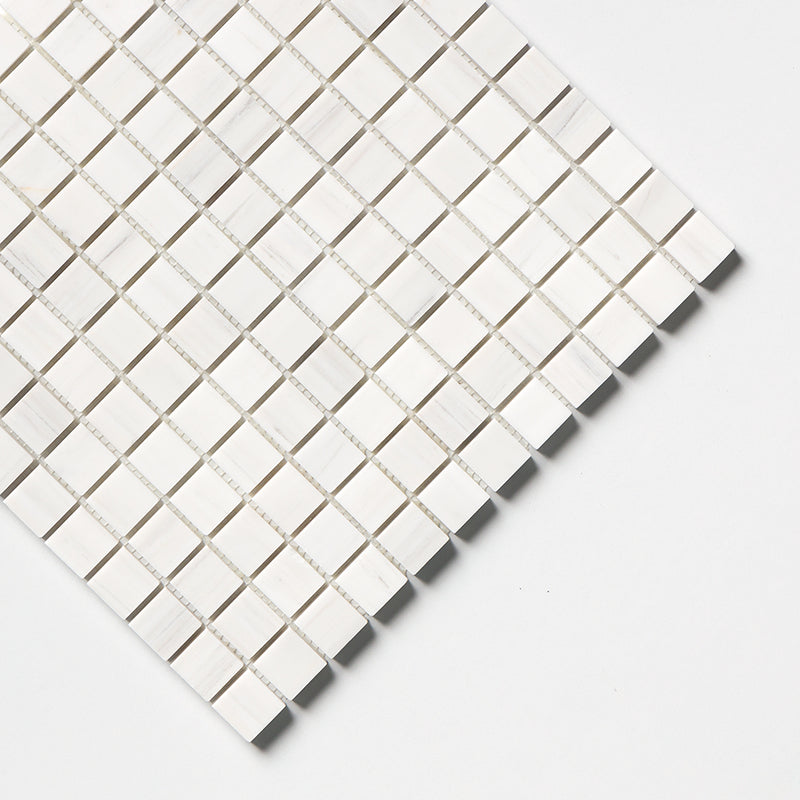 Bianco Dolomiti Honed 1x1 Marble Mosaics 12x12 Marble Honed 12x12 Mosaics — 3
