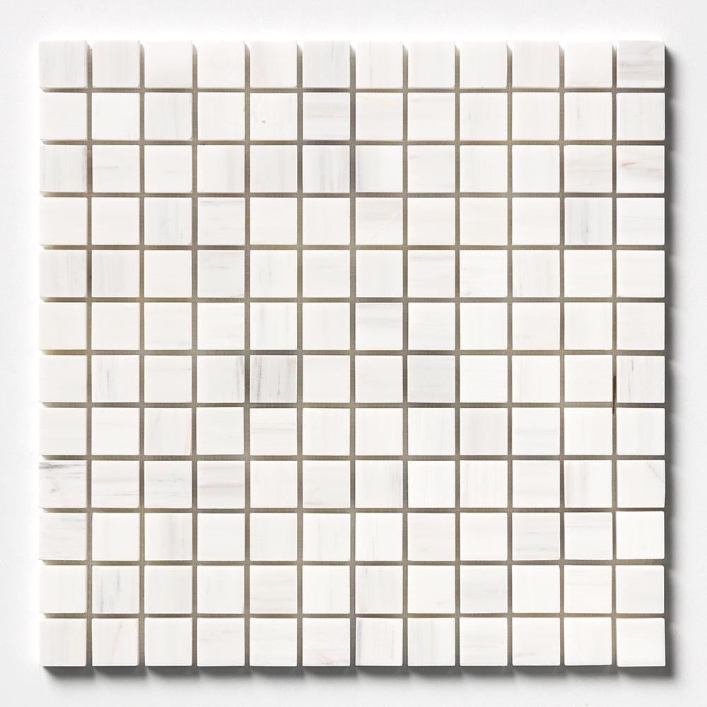 Bianco Dolomiti Honed 1x1 Marble Mosaics 12x12 Marble Honed 12x12 Mosaics