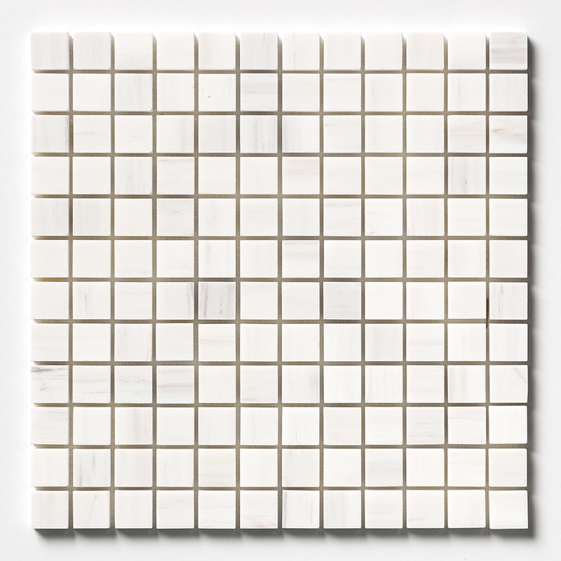 Bianco Dolomiti Honed 1x1 Marble Mosaics 12x12 Marble Honed 12x12 Mosaics
