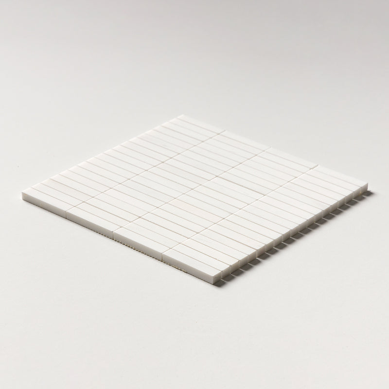 Bianco Dolomiti Honed 5/8x3 Marble Mosaics 12x12 Marble Honed 12x12 Mosaics — 2
