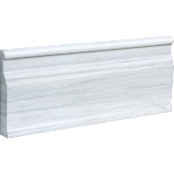 Bianco Dolomiti Honed Base Marble Moldings 5 1/16x12