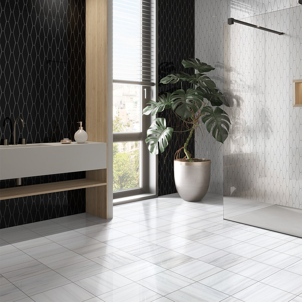 Bianco Dolomiti Honed Marble Tiles 12x12 Marble Honed 12x12 Tiles — 2