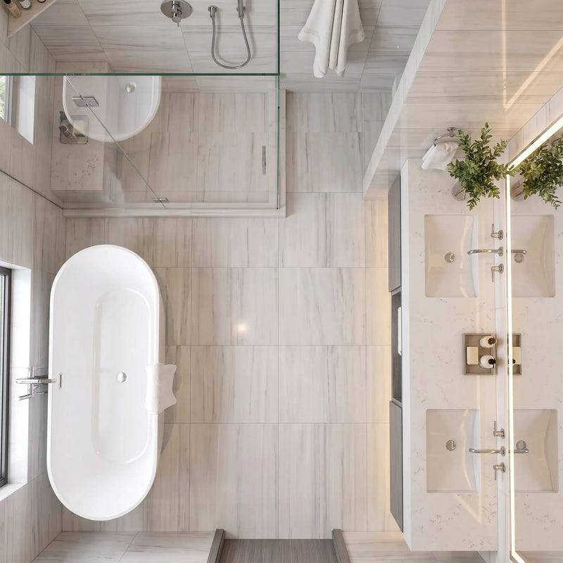 Bianco Dolomiti Polished Marble Tiles 12x24 by Stonetiledepot