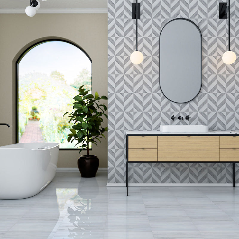 Bianco Dolomiti Polished Marble Tiles 4x12 Marble Polished 4x12 Tiles — 2
