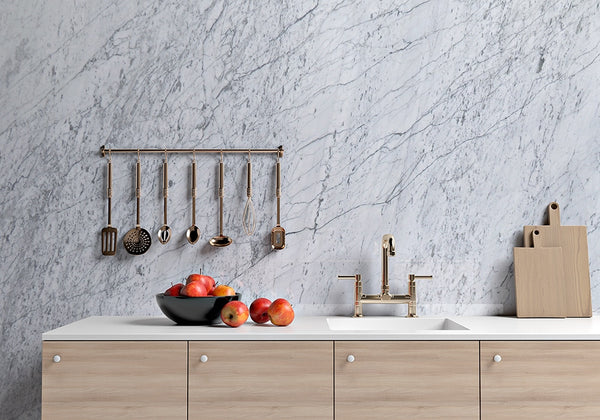 Bianco Gioia Polished Marble Slab Random room scene 2