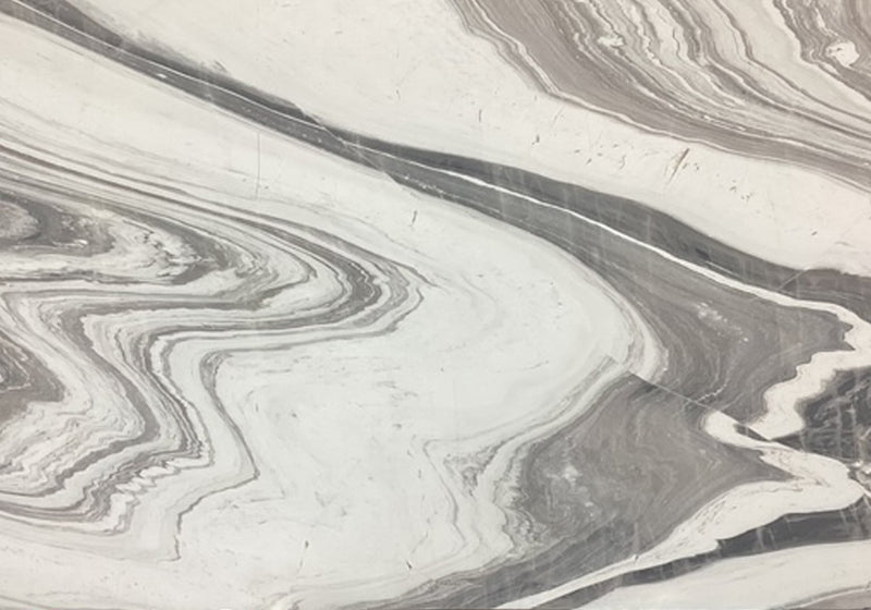 Bianco Monte Honed Marble Slab Random