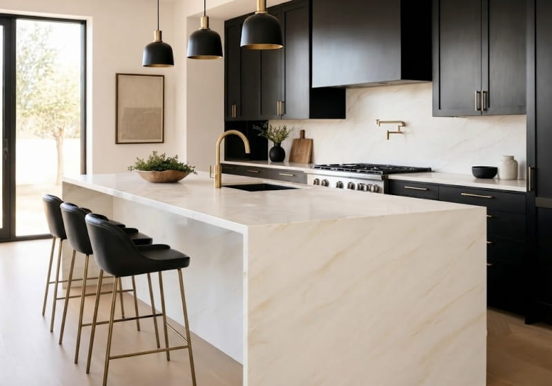 Bianco Rhino Supreme Polished Marble Slab Random 3/4 room scene
